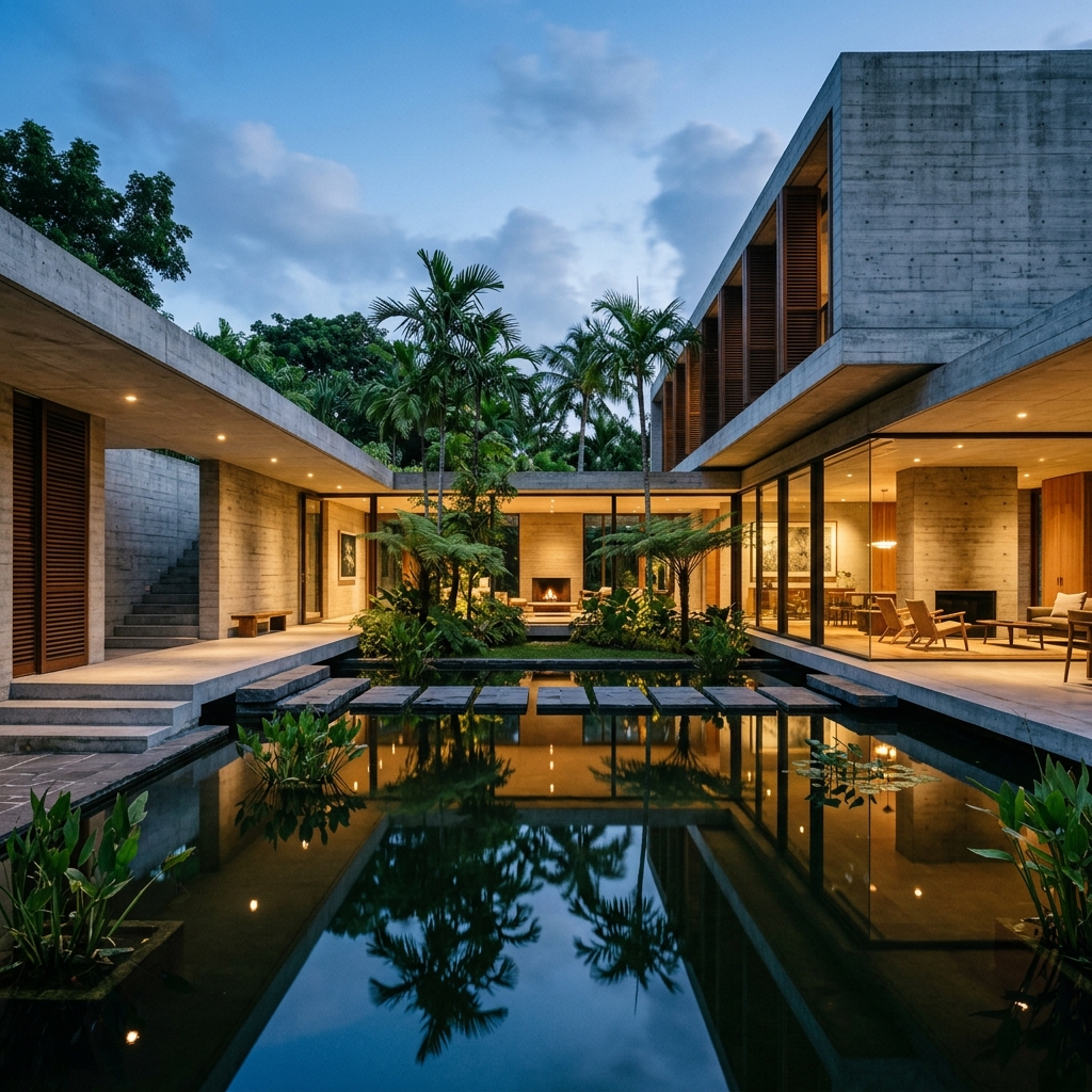Courtyard Sunroom interior design by Zayd Architects