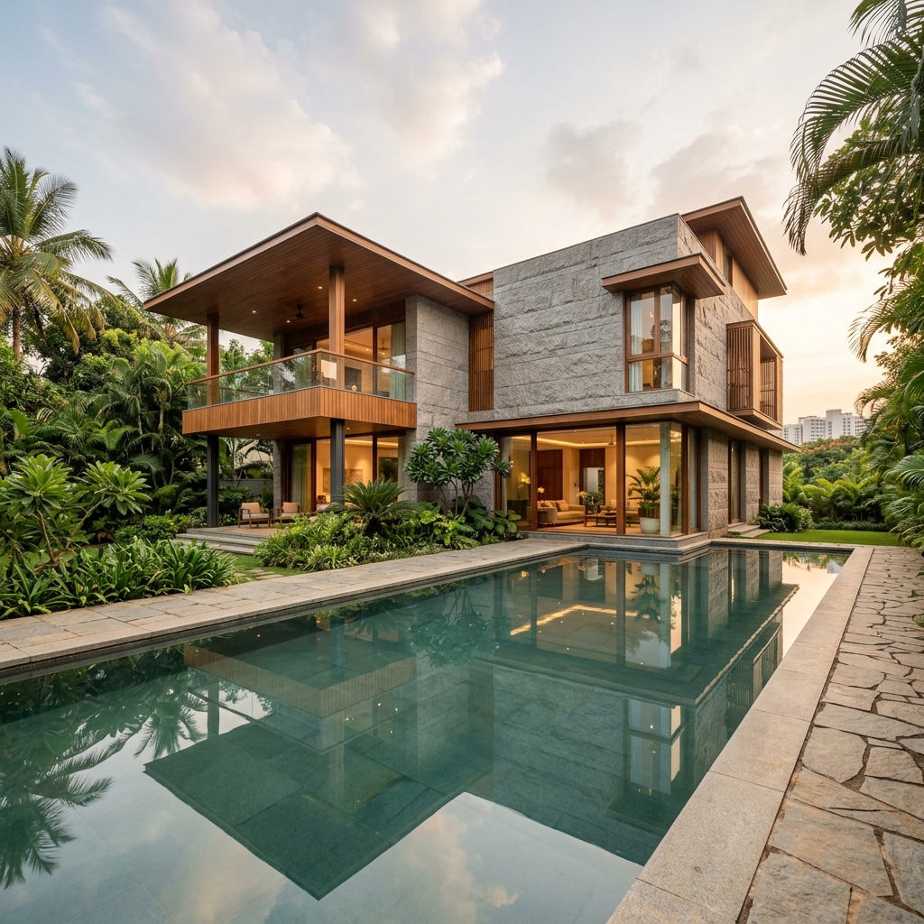 Urban Villa residential villa design in Koramangala by Zayd Architects